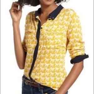 Anthropologie horse print button down blouse 🐴